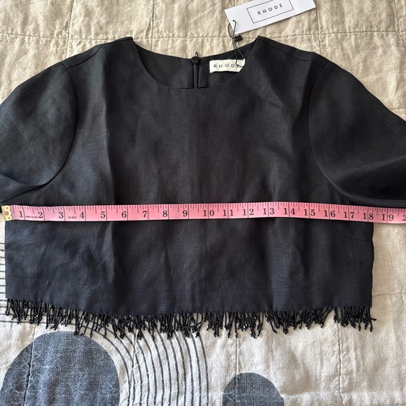 NWT *ARCHIVE* DEFECT - NEEDS ZIPPER FIX - RHODE Shawna Top in Ink size S - Picture 4 of 8